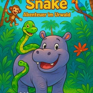 Nili und Snake, Abenteuer im Urwald – Personalisierbares Kinder-Malbuch –  24 Abenteuer mit Ausmalbildern & Gute-Nacht-Geschichten