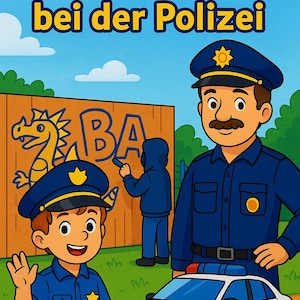 Otto bei der Polizei – Personalisierbares Kinder-Malbuch –  24 Abenteuer mit Ausmalbildern & Gute-Nacht-Geschichten