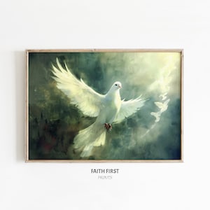 Dove Painting | Holy Spirit White Dove | Bible Art