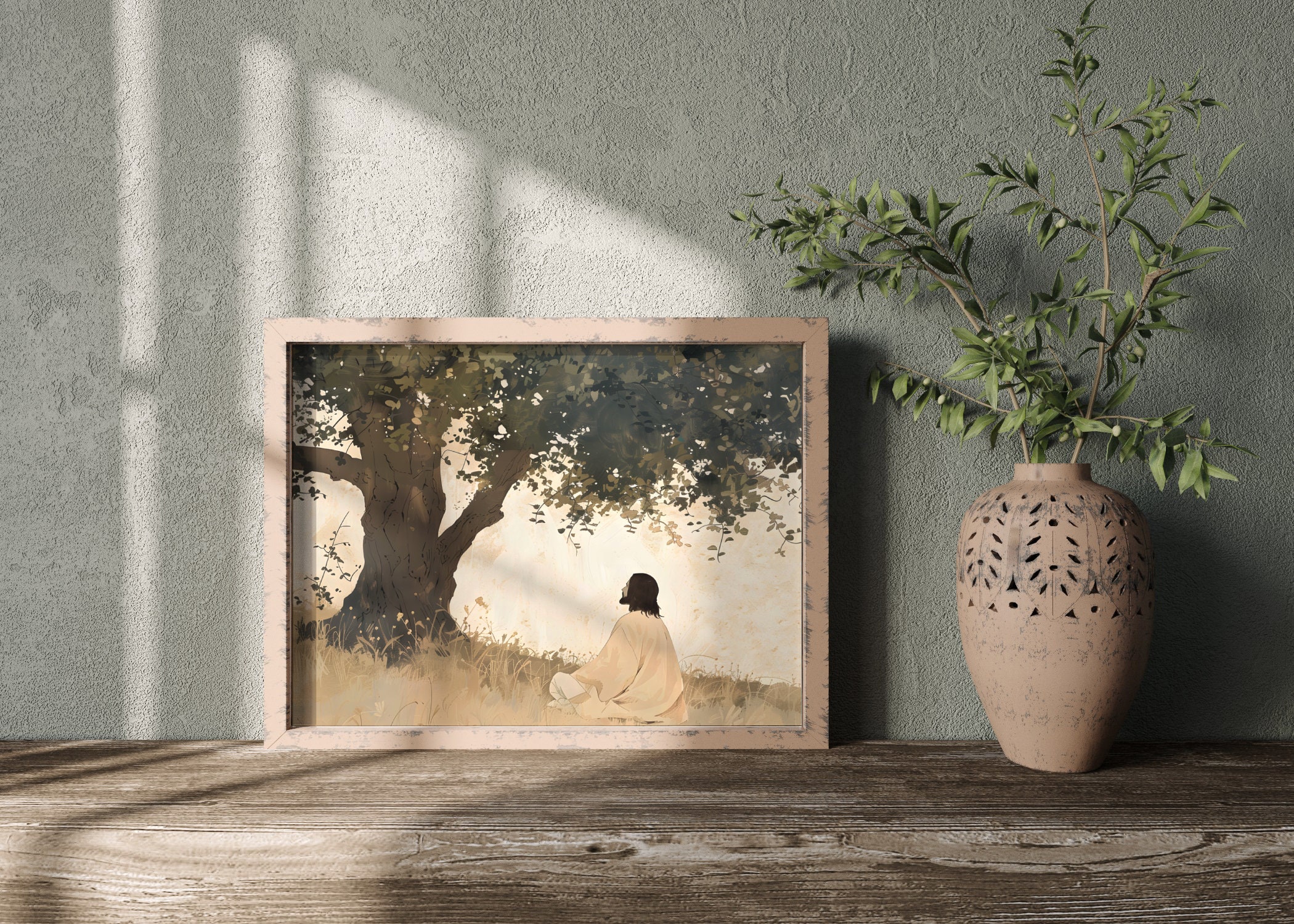 Jesus Praying in the Garden of Gethsemane | Praying Christ Prayer Art ...