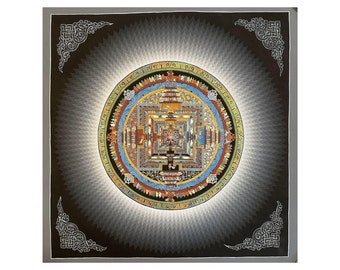 Master Quality Kalachakra Mandala thangka, Thanka Painting, Buddha Meditation Painting, Tibetan Wall hanging, Master Painting, Ritual Items