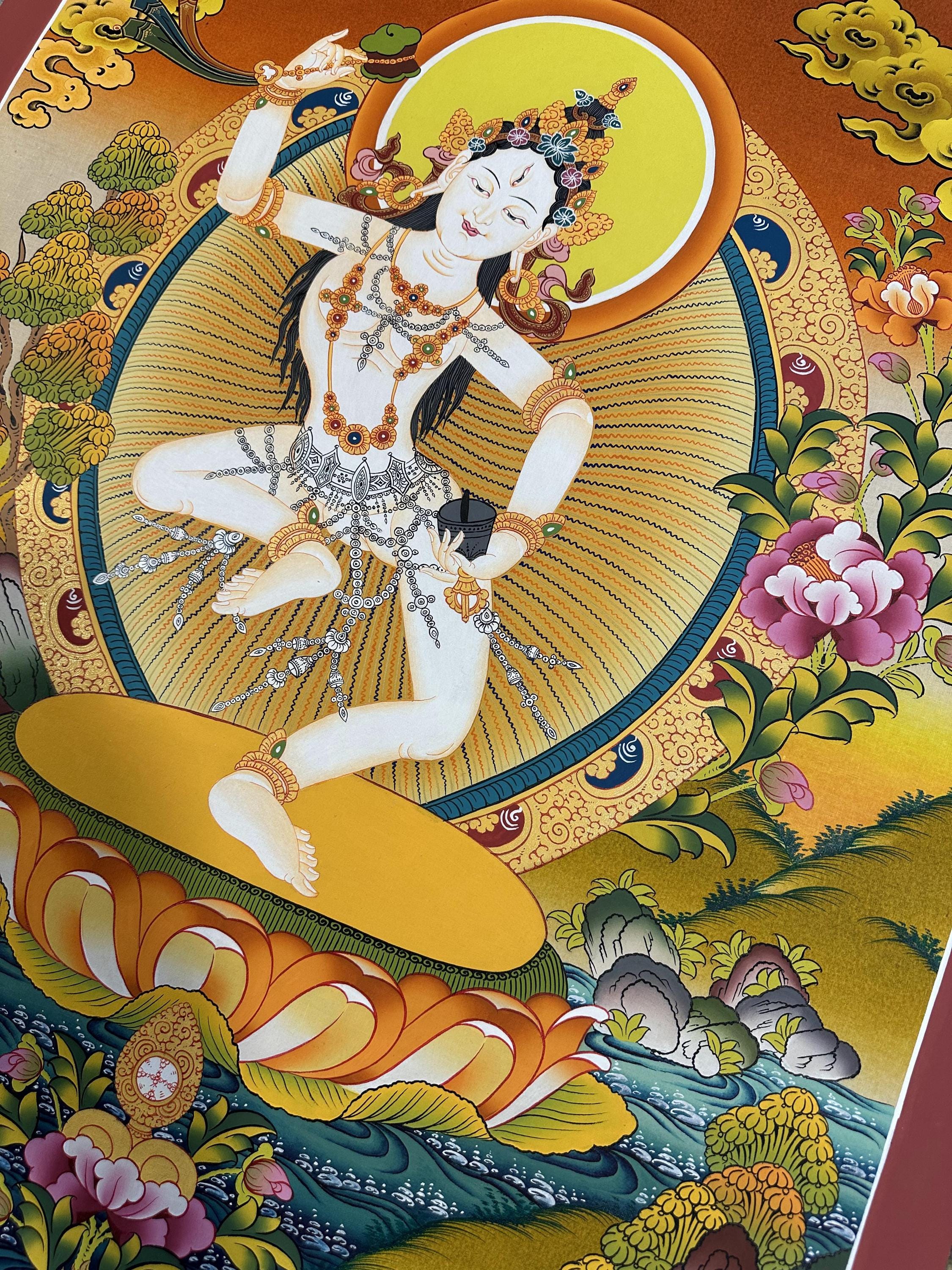 Machig Labdron Thangka Painting, Buddhist Yogini, Chöd Practice