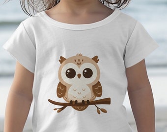 Cute Owl Toddler Shirt, Cute Animal Shirt for Toddler, Animal Lover Shirt, Shirts for Kids, Gift for Animal Lover, Baby Birth T shirt