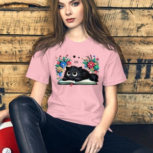 Black Cat T-Shirt, Black Cat Gifts, Cat T Shirt, Cute Kitty, Cat Halloween Shirt, Pet Shirt, Cat Shirt For Women, Cat Shirt Women, Cat Mom