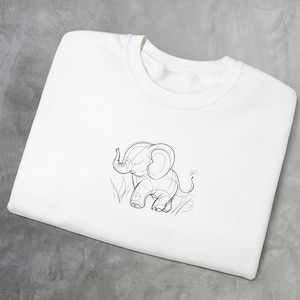 Elephant Sweatshirt, Elephant Sweater, Elephant Lover, Cute Elephant Sweatshirt, Animal Lover Sweatshirt,  Elephant Lover Gift, Gift for her