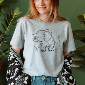 Elephant Shirt, Elephant T-Shirt, Elephant Lover, Cute Elephant Shirt, Elephant Tee, Animal Lover Shirt,  Elephant Lover Gift, Gift for her