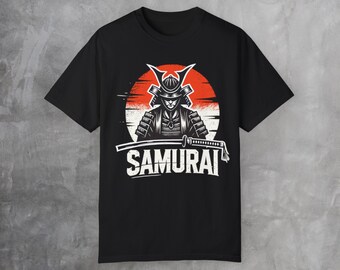 Samurai Graphic T-Shirt - Bushido Tee -  Kendo Tee - Black Shirt - Streetwear Fashion - Unique Samurai Art Shirt - Comfort Color Shirt