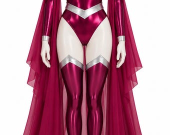 Anime Teen Titans Starfire Cosplay Kostuum voor Dames, Handgemaakte Paarse Bodysuit, Superhelden Halloween Outfit, Comic Con Verkleedkostuum