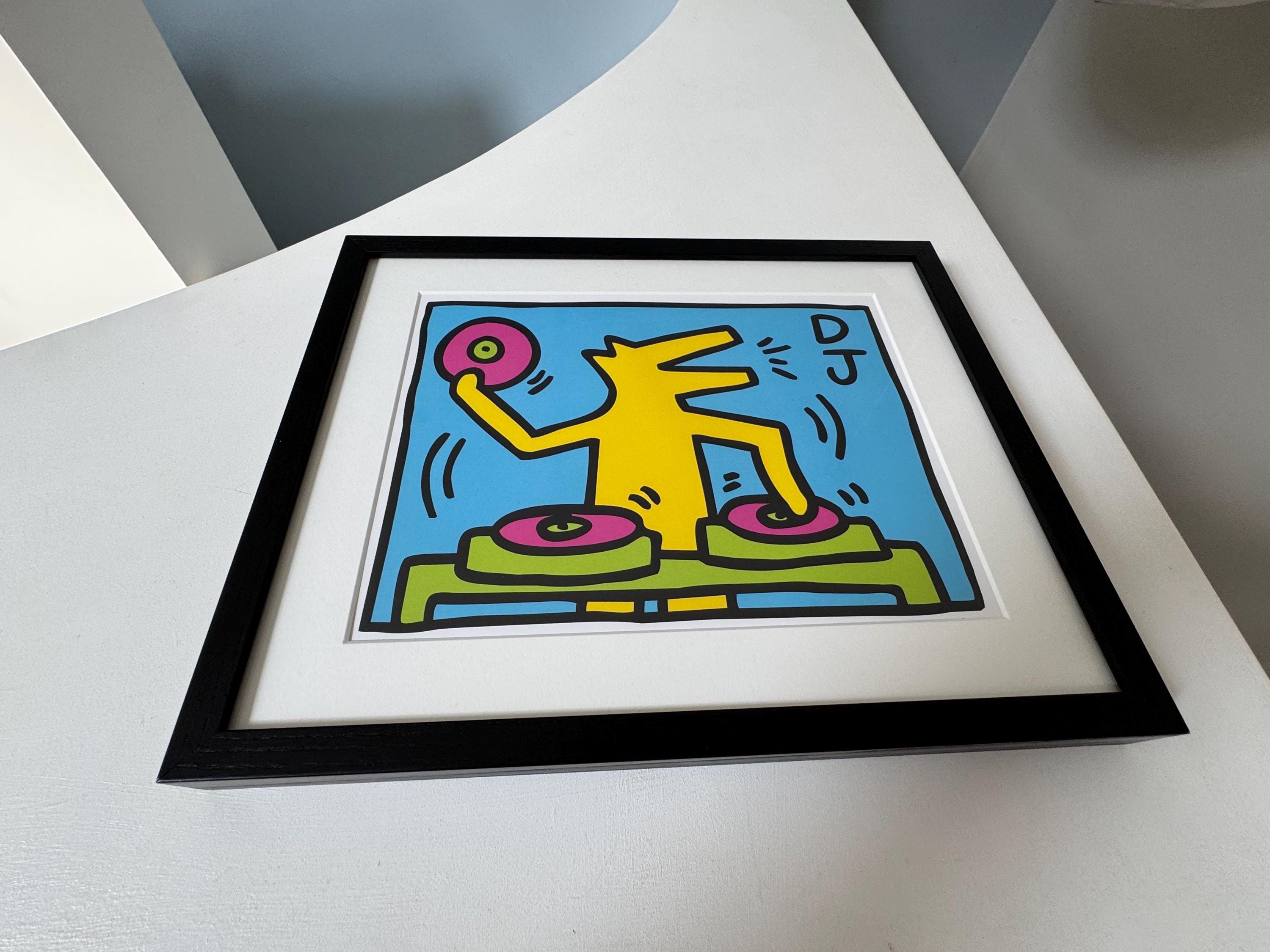 Keith Haring DJ Print Wonderful Black Frame - Etsy