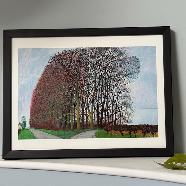David Hockney Bigger Trees Near Water Print Black Frame
