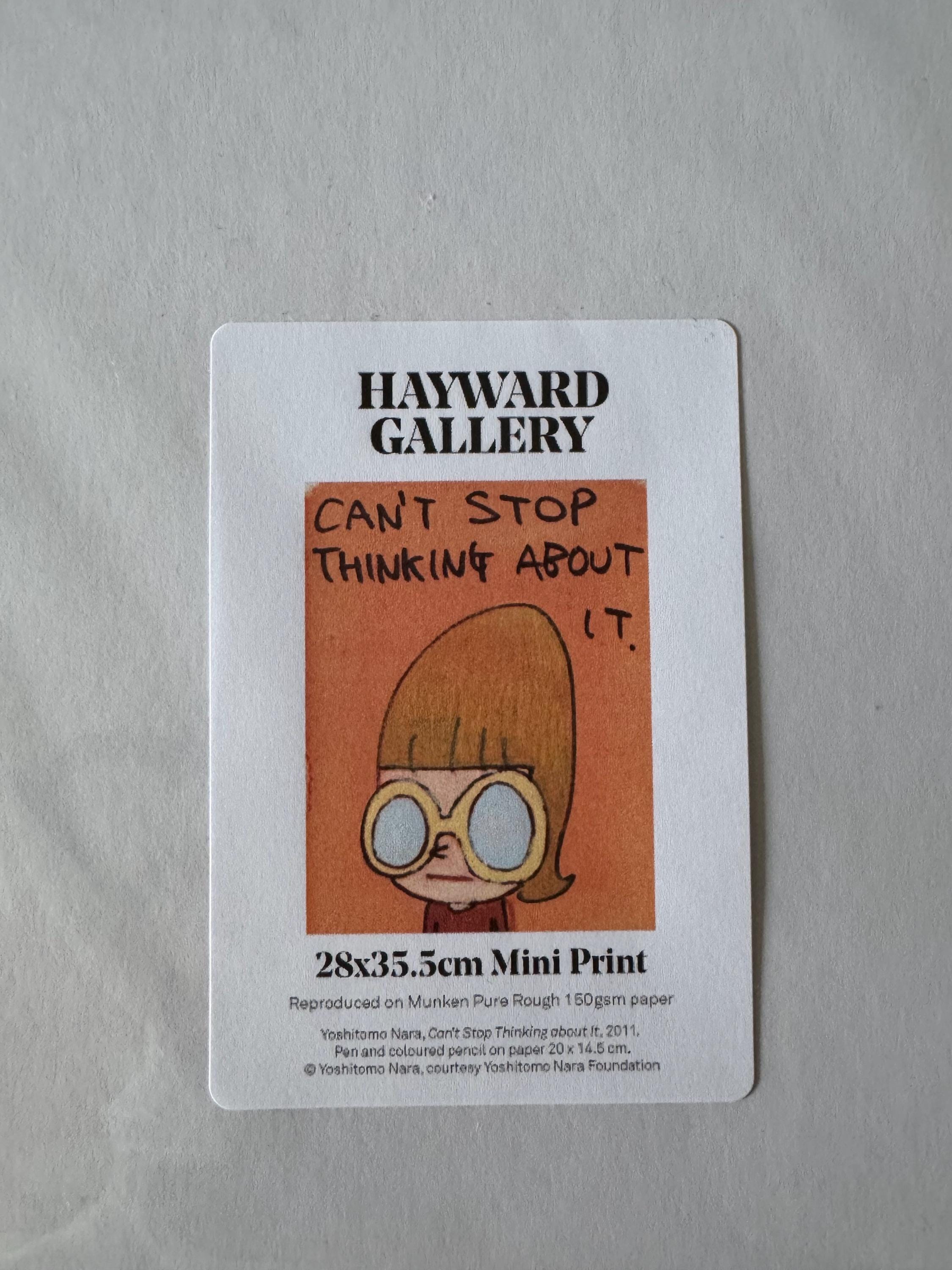 Yoshimoto Nara Mini Print Can't Stop Thinking About It Hayward