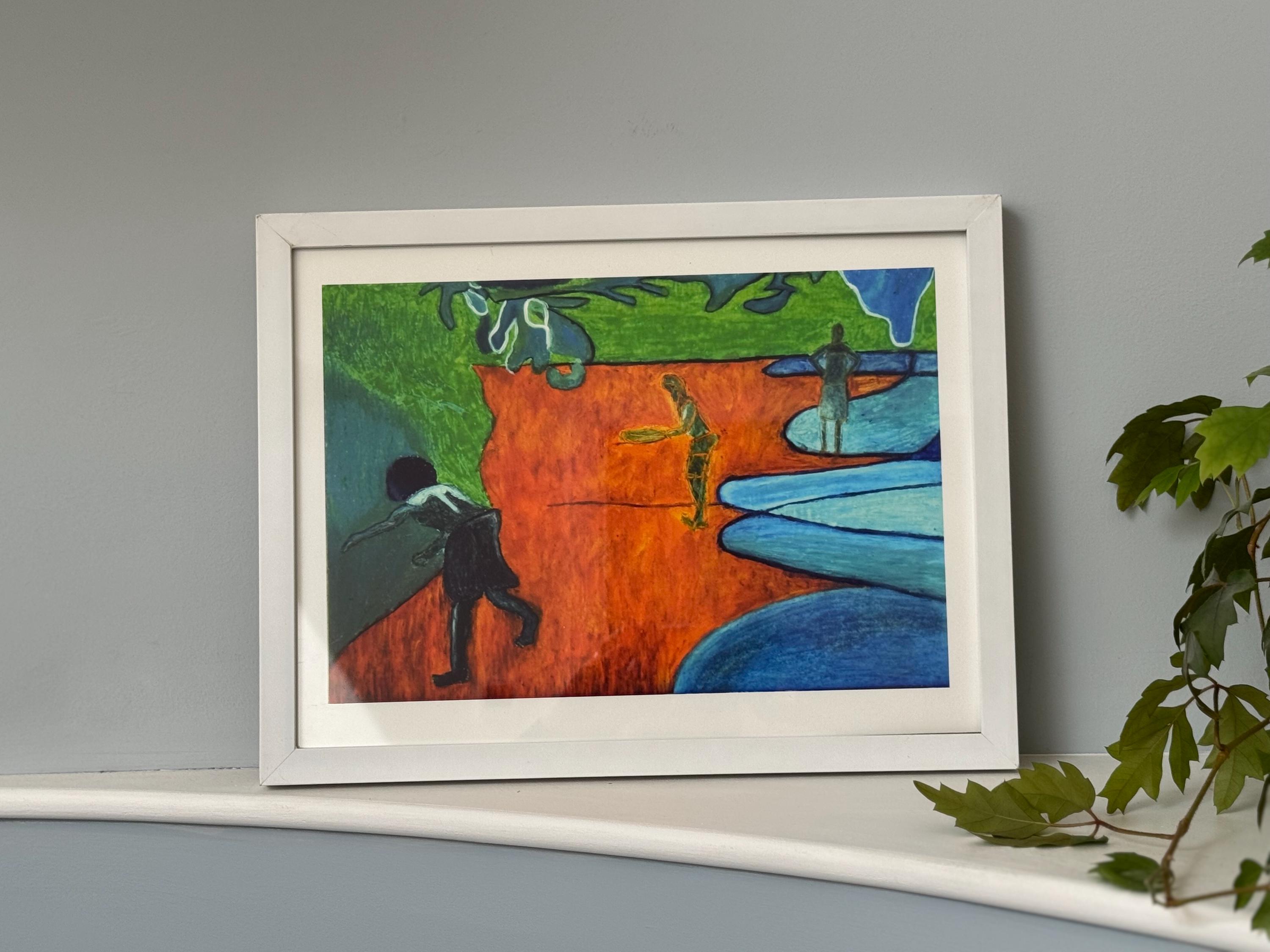 Peter Doig, Cricket Painting Print White Frame - Etsy