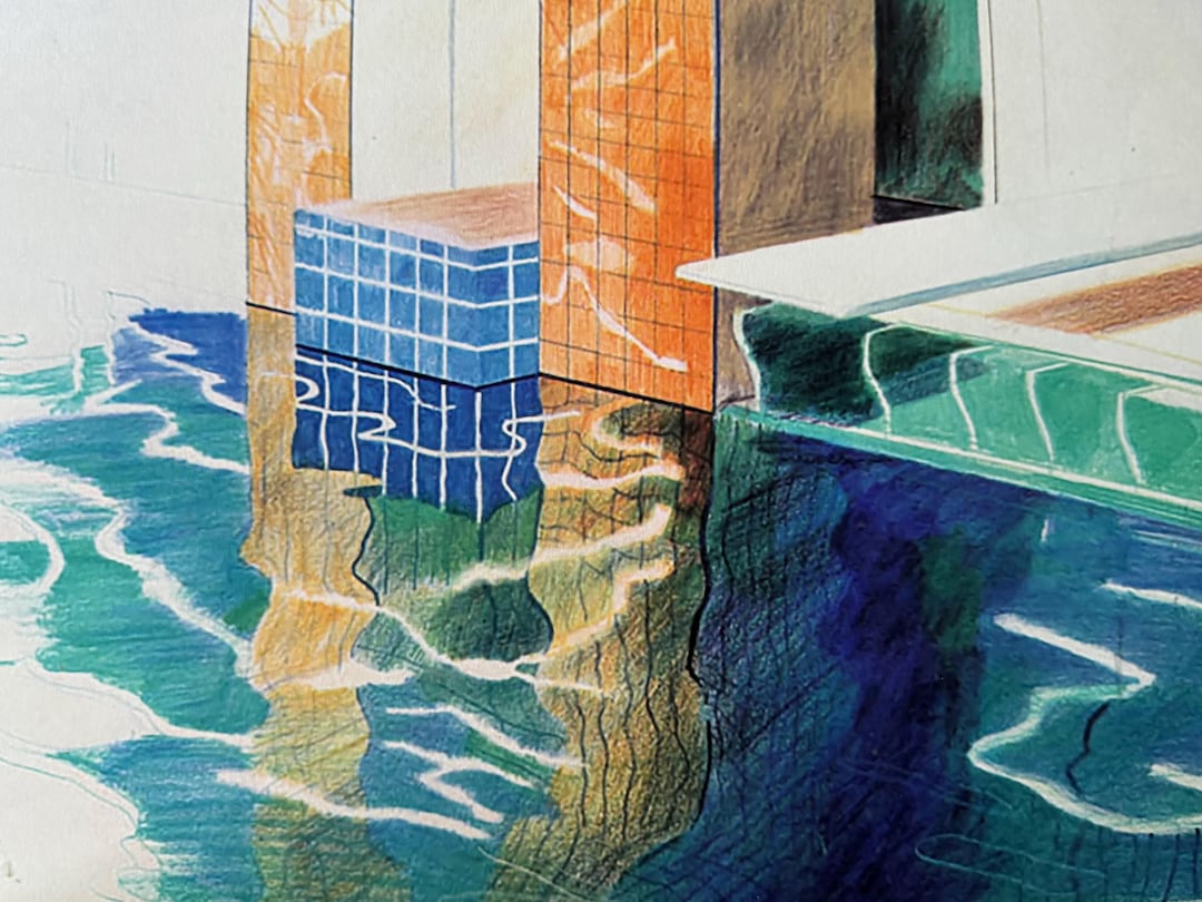 David Hockney Pool and Steps Unframed - Etsy