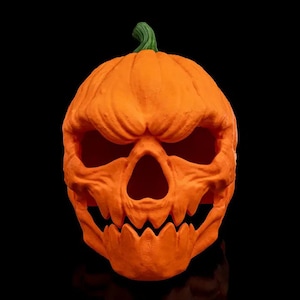 Máscara de Halloween de cabeça de abóbora