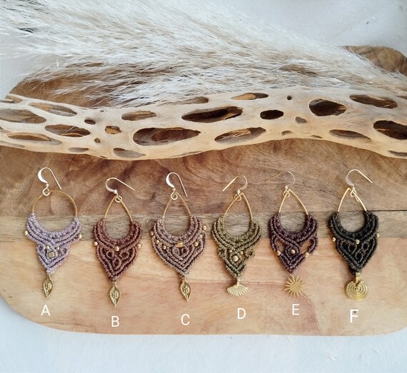 Macrame Boho Chic Earrings Micro Macrame Special Jewelry Gift