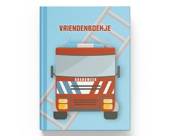 Vriendenboekje Jongens | Vriendenboekje A5 Brandweer | 140+ Pagina's | Brandweer Vriendenboekje | Book of friends | Vriendenboek