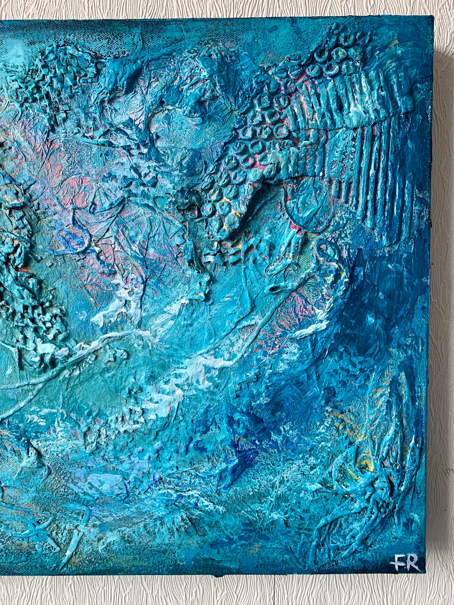 A Swim In The Med Original Abstract Acrylic Painting On Photo Inspiration
