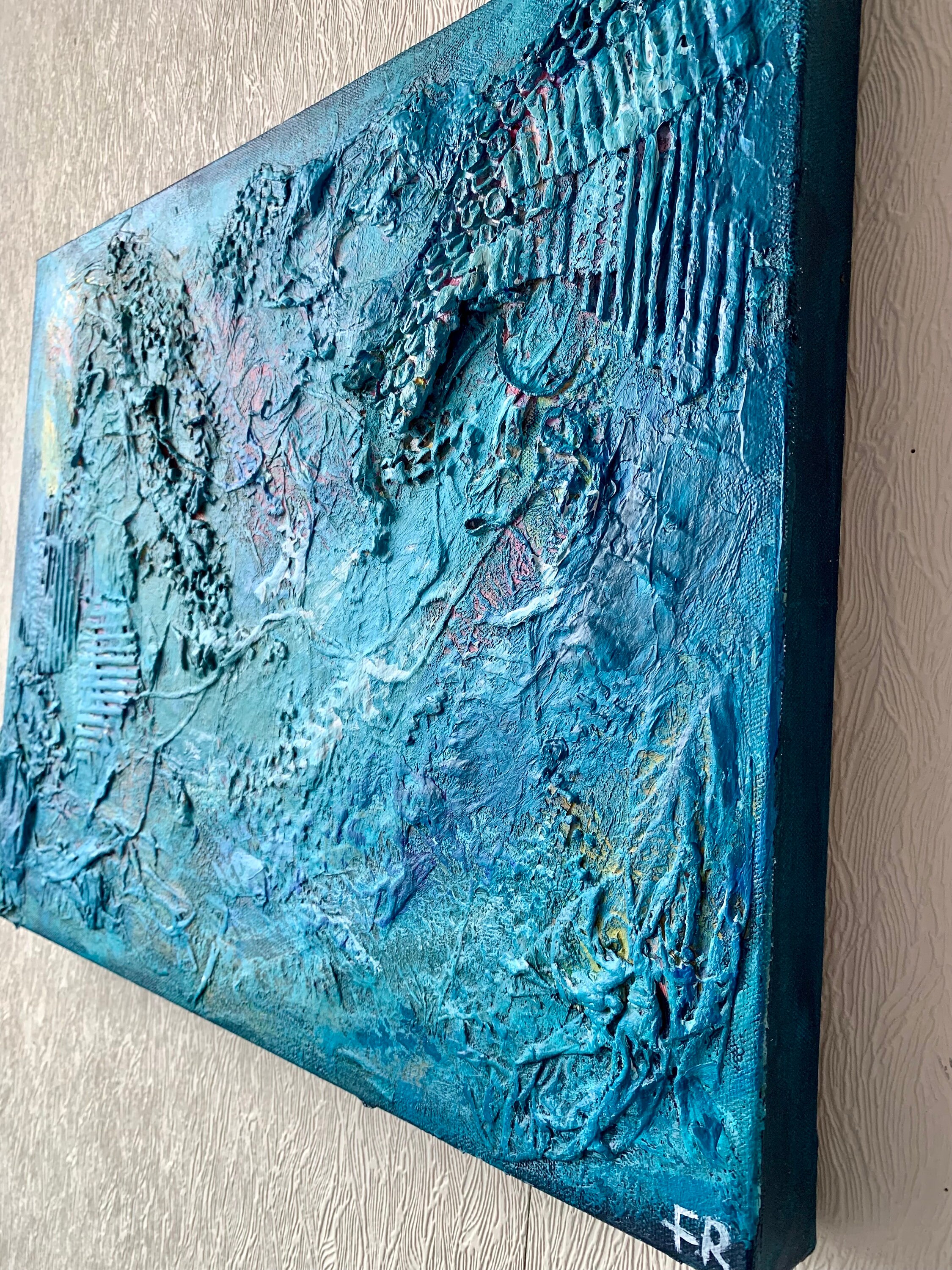 Gallery Detail: A Swim In The Med Original Abstract Acrylic Painting On