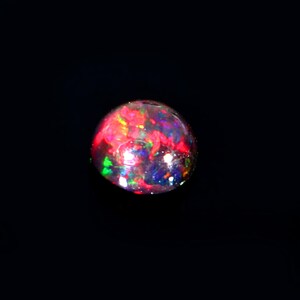 6 mm Opal round -Natural Black Ethiopian Fire opal- Black Opal - Welo fire opal - October birthstone - Opal Stone-Opal Cabochon -Loose Opal.
