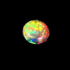 9mm Opal Round cabochon- Natural Black Ethiopian Fire opal- Black Opal - Welo fire opal - October birthstone - Opal Stone-Opal Cabochon.