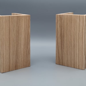 Solid oak wall light