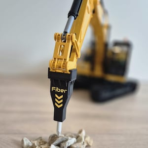 Hydraulikhammer für Bruder CAT Bagger | Abbruchhammer Bagger Zubehör & Anbaugerät | Baustellenspielzeug 1:16