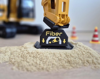 Rüttelplatte für Bruder Bagger mit Federfunktion | Mehrfarbiges Zubehör für realistisches Spielen