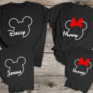 Camisetas Disney personalizadas a juego para vacaciones, camisetas unisex para vacaciones, camisetas de viaje a París, Florida, camisetas familiares a juego.