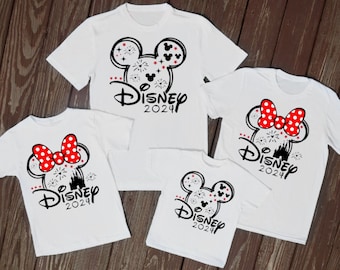 Disney 2024 White holiday t shirts vacation holiday Unisex holiday shirts reveal tops Paris Florida travel t-shirts matching family tops