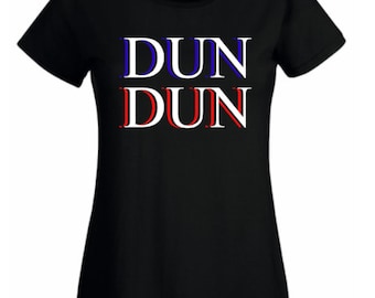 Black DUN DUN t shirt graphic casual t shirt law and order svu fan tv series gift for her Mum sister daughter gift birthday SVU Benson