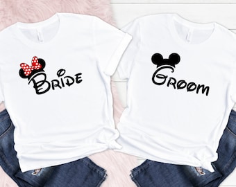 Matching Couples t shirt Honeymoon wedding Bride and Groom Just married his and hers Gift Honeymoon Disneymoon Newlyweds Holiday vaction