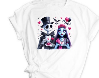 Halloween Navidad Jack camiseta gráfica camisa unisex camiseta damas niños hombres Regalo para sus vacaciones sally camiseta colorida presente