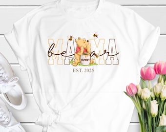 Cute mama bear t shirt Pooh gift for mum present mothers day present for her top summer spring slogan mothers day birthday top