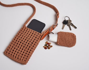 Handmade Phone Bag, Artisan Pet Walking Buddy: Handcrafted, Handy & Stylish