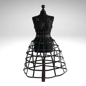 Leather Skirt Leather Chest Harness for Women, Leather Plaid Dress, Elegant Body Accessory, Adjustable Body Straps, Plaid leather Body Strap
