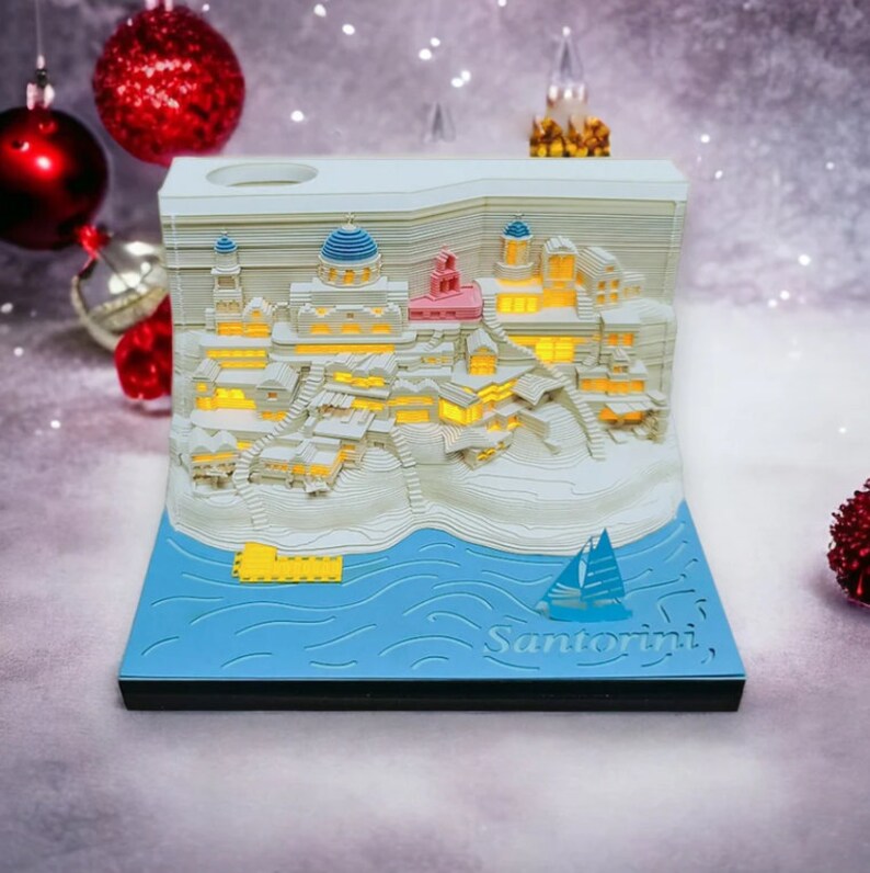 Calendrier 3D de Santorin 2024 Tiktok m'a fait Etsy France