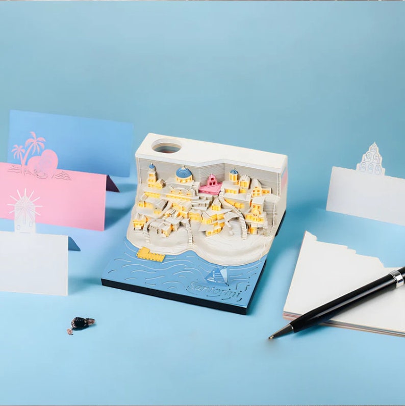 Calendrier 3D de Santorin 2024 Tiktok m'a fait Etsy France