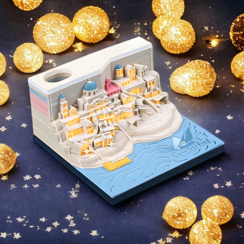 Santorini 3D Calendar 2024 Tiktok Made Me Buy It Trending Etsy