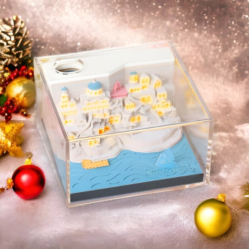 Santorini 3D Calendar 2024 Tiktok Made Me Buy It Trending Etsy