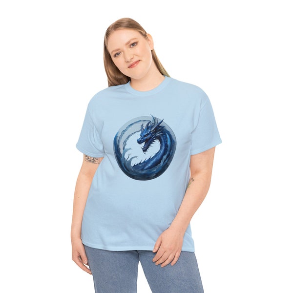 T-shirt dragon T-shirt dragon Royaume-Uni. Dragon d'eau Dragon bleu. 2024 Année chinoise du dragon. Idée cadeau fantaisie.