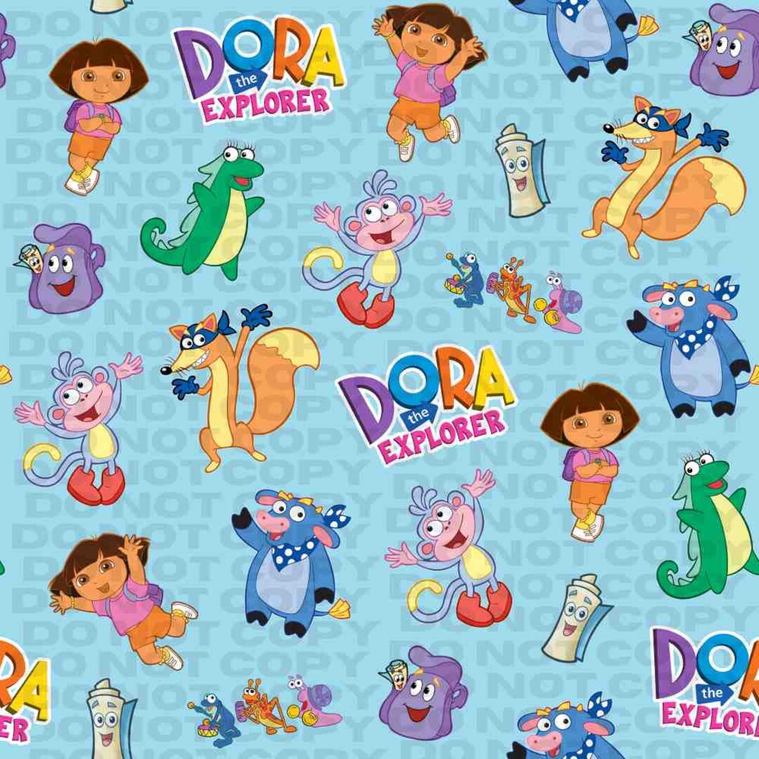 Dora the Explorer Seamless 12x12 Digital Background, Dora Boots Map