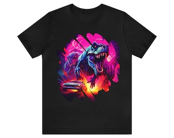 T-Rex Synthwave Graphic T-Shirt | Dinosaur T-Shirts | Pop Culture Tee |