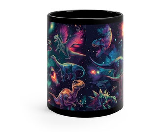 Dinosaurs In Space Coffee Mug