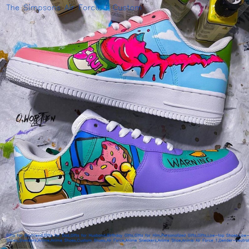 Custom Simpsons Air Force 1 Perfect Gift for Sneaker Lovers on Etsy UK