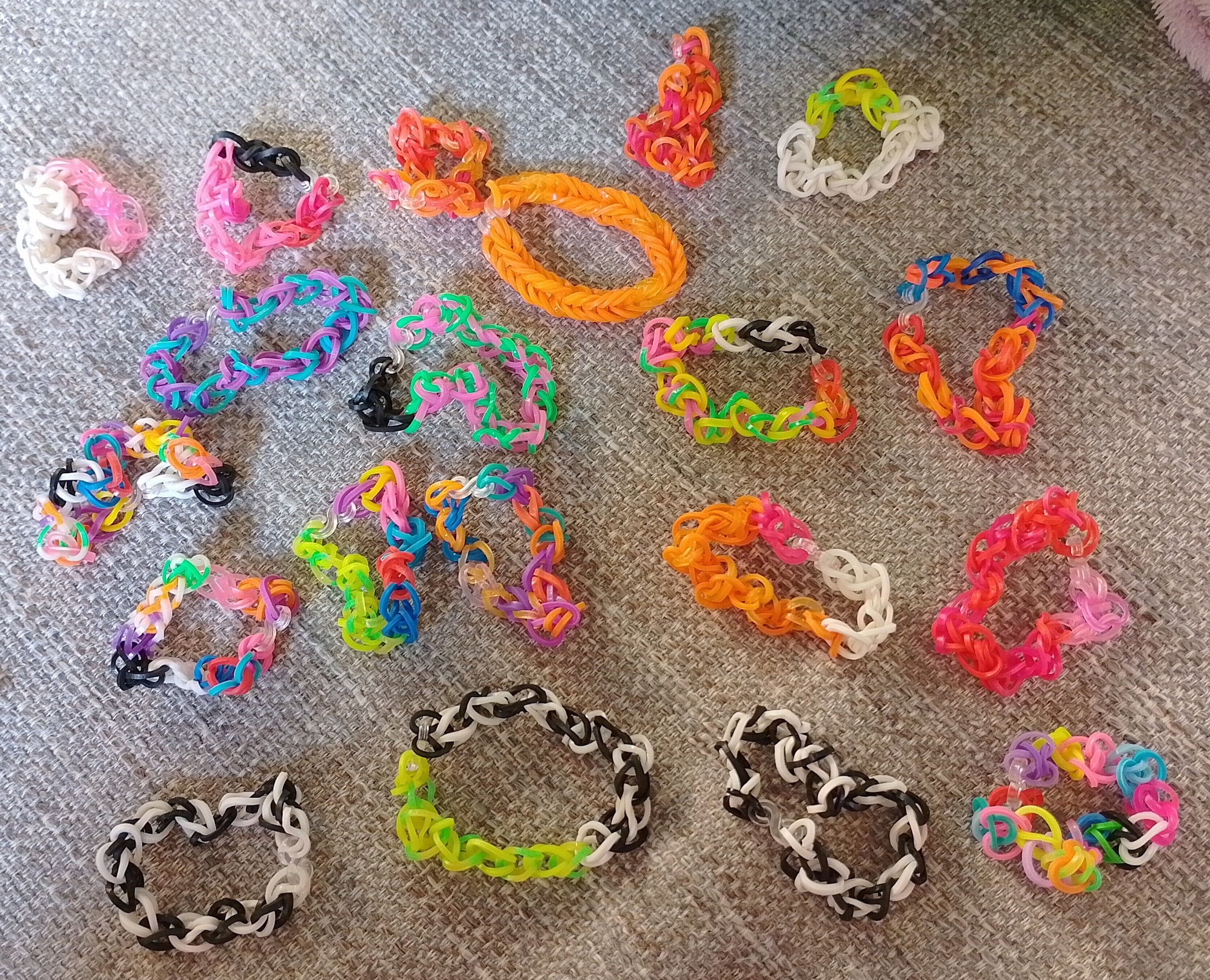 600-1500pcs+ Colorful Loom Bands Set Candy Color Bracelet Making Kit DIY  Rubber Band Woven Bracelet Kit Girls Craft Toys Gifts