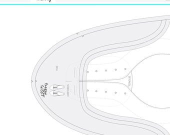 Shoemaking Patterns 36 - 40 for the Oxfords Shoes - EasyShoeMaking