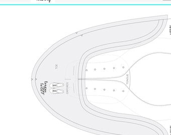 Shoemaking Patterns 40 - 43 for the Oxfords Shoes - EasyShoeMaking
