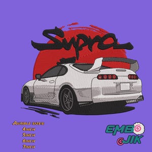 Toyota Supra Retro Circle Embroidered Patch - Etsy