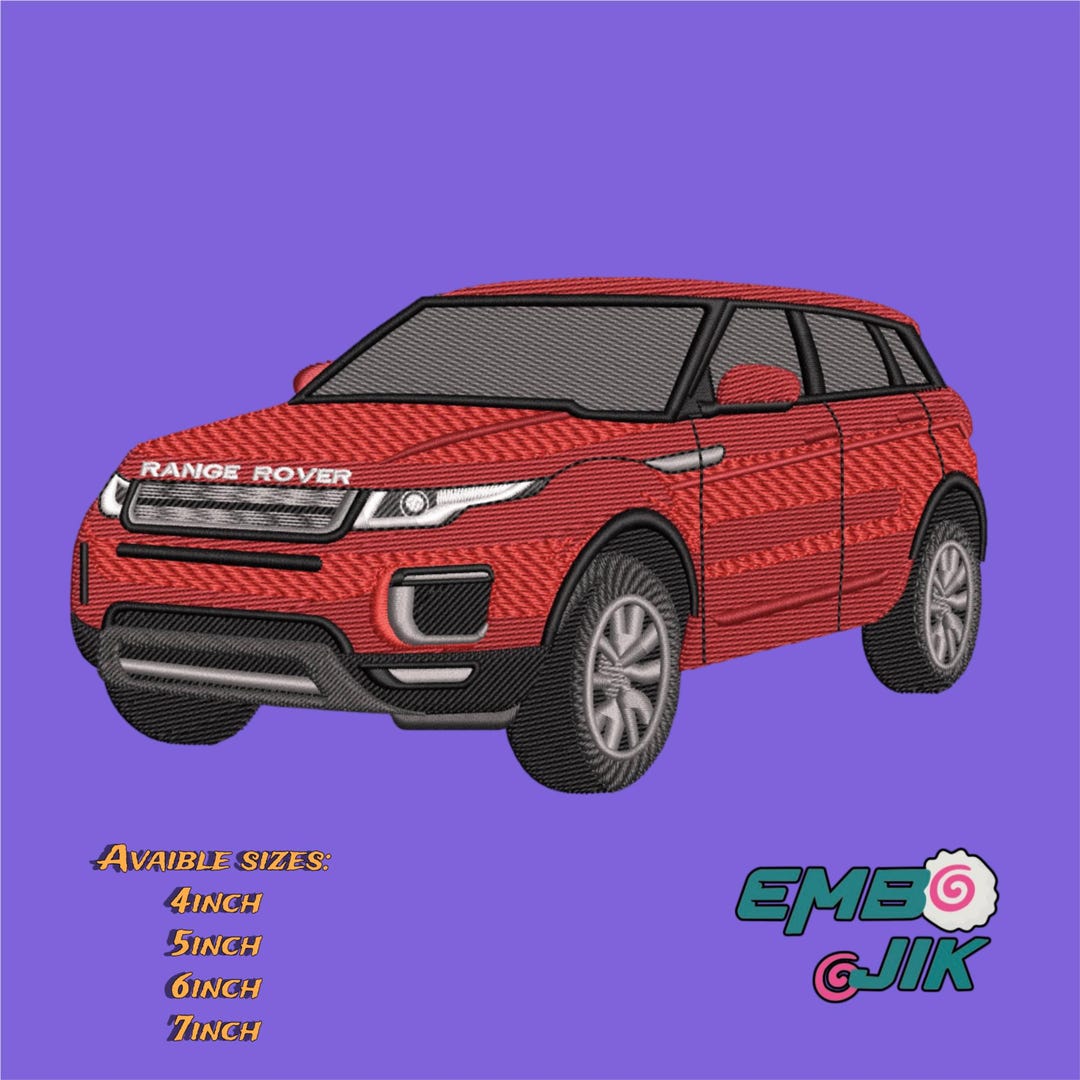 Range Rover Evoque Embroidery Design – Luxury Suv Patch File PES DST ...