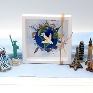 Geldgeschenk Verpackung Reise Urlaub Weltreise Flugzeug Geldverpackung Gutschein Around The World